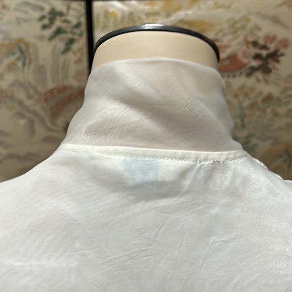 JUDY BOND VINTAGE 1950s?  EMBROIDERED SHEER SLEEVE BLOUSE SECRETARY BOW SZ 14/34 - Picture 8 of 16